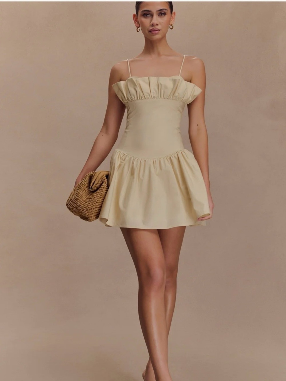 Meshki Cream Ruffle Mini Dress - Picture 4 of 5